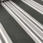 Coupon de tissu Escale a rayures Gris Blanc 1,10 m x 1,60 m -  N°89