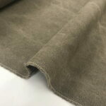 Coupon de tissu Toile de coton Stone wash Taupe 0,60 m x 1,40 m -  N°99