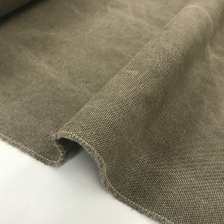 IMG_4406-e1560783402600-scaled-450x450 Coupon de tissu Toile de coton Stone wash Taupe 0,60 m x 1,40 m - N°99 – Image 1