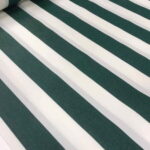Coupon de tissu Escale a rayures Vert sapin Blanc 1,10 m x 3,20 m -  N°130