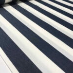 Coupon de tissu Escale a rayures Marine Blanc 1,10 m x 3,20 m -  N°69