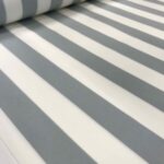 Coupon de tissu Escale a rayures Gris clair Blanc 1,20 m x 1,60 m -  N°94