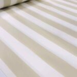 Coupon de tissu Escale a rayures Beige Blanc 0,95 m x 1,60 m -  N°77