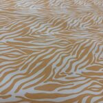 Toile de coton imprimé zèbre - Orangé Blanc