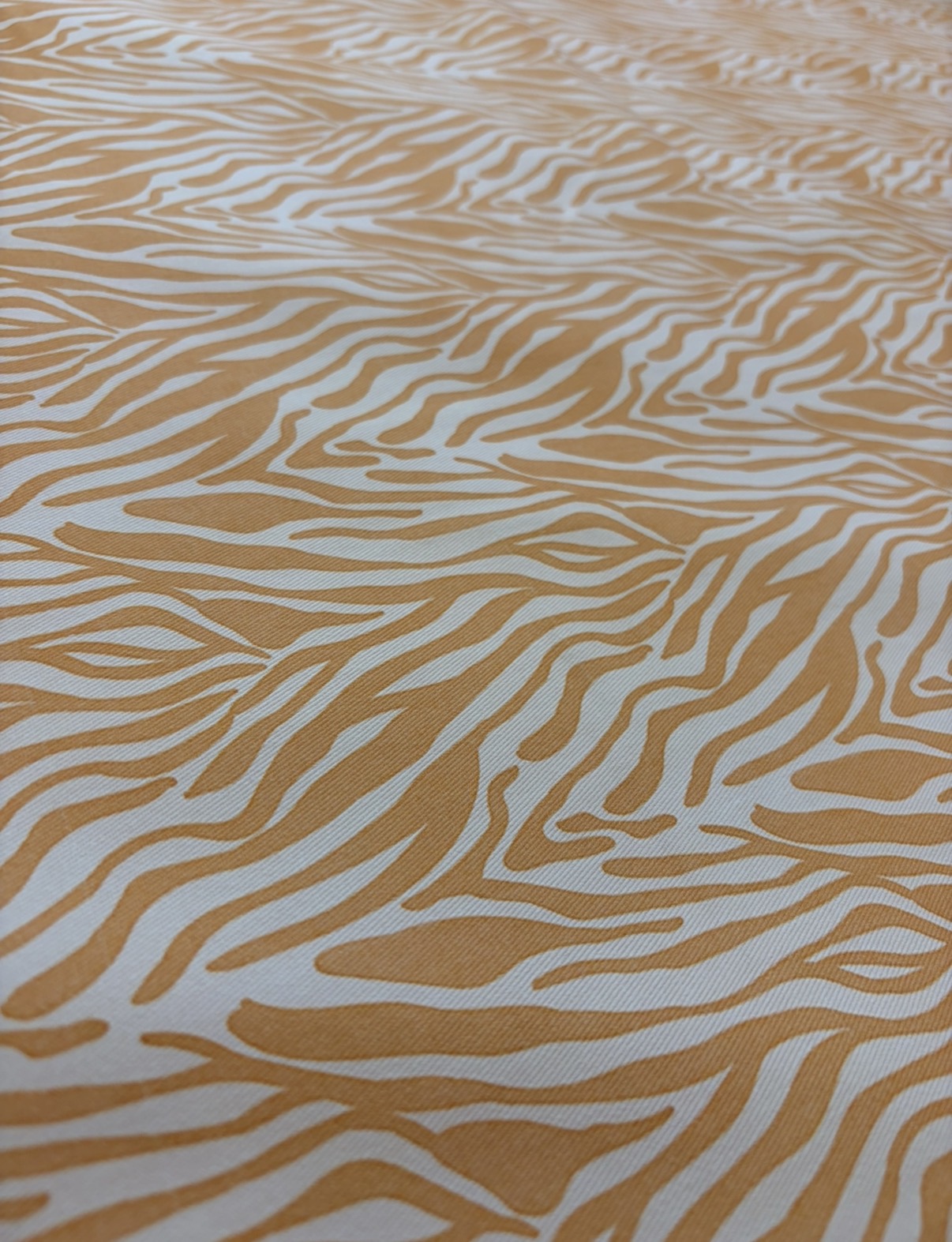 Screenshot Toile de coton imprimé zèbre - Orangé Blanc – Image 1