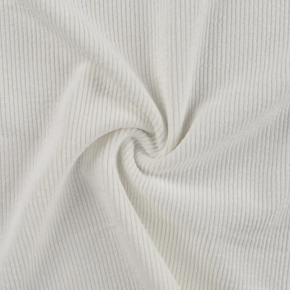 Q22306-051_3 Tissu velours côtelé - Ecru – Image 1