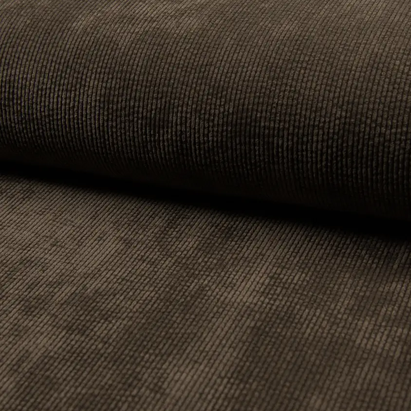 Q22306-058_1 Tissu velours côtelé - Marron foncé – Image 1