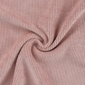 Tissu velours côtelé - Vieux rose