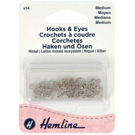 Agrafes et portes nickelées - moyen modèle - lot de 14