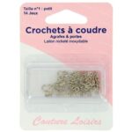 Agrafes et portes nickelées - petit modèle - lot de 14