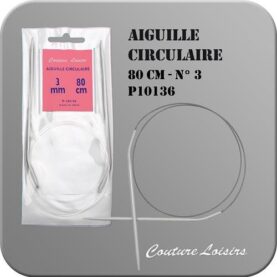 Aiguille à tricoter circulaire 80 cm n° 3