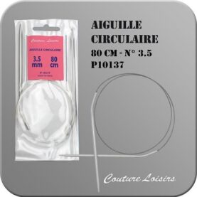 Aiguille à tricoter circulaire 80 cm n° 3,5