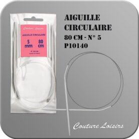 Aiguille à tricoter circulaire 80 cm n° 5