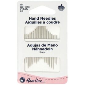 Aiguilles à coudre main n° 5 à 10 - lot de 20