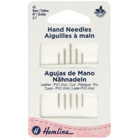 Aiguilles à coudre main pour cuir et PVC - lot de 5