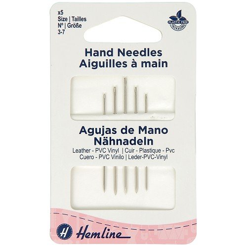 Aiguilles à coudre main pour cuir et PVC - lot de 5 Aiguilles à coudre main pour cuir et PVC - lot de 5
