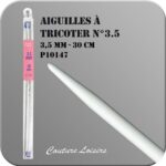 Aiguilles à tricoter 30 cm n° 3,5 en métal - la paire