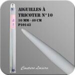 Aiguilles à tricoter 40 cm n° 10 en plastique - la paire