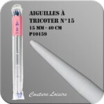 Aiguilles à tricoter 40 cm n° 15 en plastique - la paire