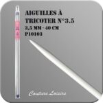 Aiguilles à tricoter 40 cm n° 3,5 en métal - la paire