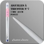 Aiguilles à tricoter 40 cm n° 7 en plastique - la paire