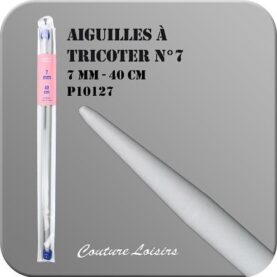 Aiguilles à tricoter 40 cm n° 7 en plastique - la paire