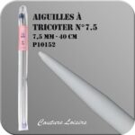 Aiguilles à tricoter 40 cm n° 7,5 en plastique - la paire