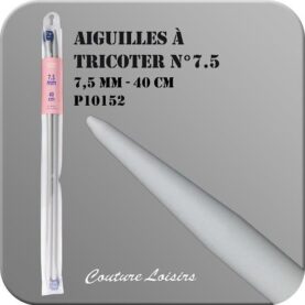 Aiguilles à tricoter 40 cm n° 7,5 en plastique - la paire
