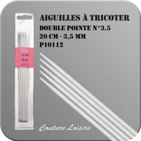 Aiguilles à tricoter double pointe 20 cm n° 3,5 - jeu de 5