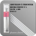 Aiguilles à tricoter double pointe 20 cm n° 4 - jeu de 5