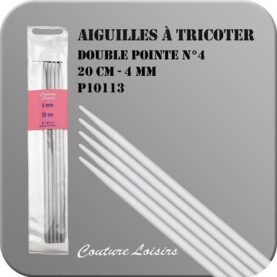 Aiguilles à tricoter double pointe 20 cm n° 4 - jeu de 5
