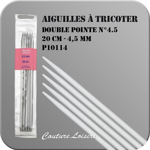 Aiguilles à tricoter double pointe 20 cm n° 4,5 - jeu de 5 Aiguilles à tricoter double pointe 20 cm n° 4,5 - jeu de 5