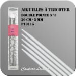 Aiguilles à tricoter double pointe 20 cm n° 5 - jeu de 5
