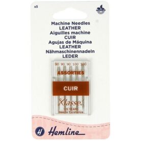 Aiguilles machine à coudre cuir - tailles assorties - lot de 5