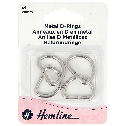 Anneaux en D 20 mm - lot de 4 Anneaux en D 20 mm - lot de 4