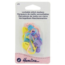 Anneaux marqueurs à ouverture pour tricot - lot de 16