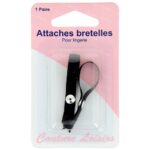 Attache-bretelles lingerie noir - 1 paire
