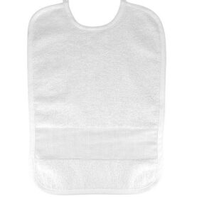 Bavoir éponge à broder 33 × 25 cm - blanc