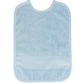 Bavoir éponge à broder 33 × 25 cm - bleu ciel