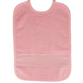 Bavoir éponge à broder 33 × 25 cm - rose