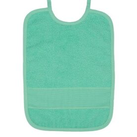 Bavoir éponge à broder 33 × 25 cm - vert d’eau