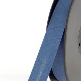 Biais polycoton 20 mm au mètre - Bleu denim (970)