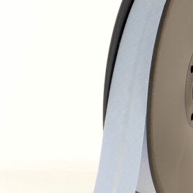 Biais polycoton 20 mm au mètre - Bleu layette (904)