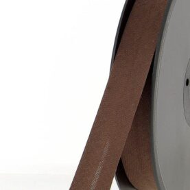 Biais polycoton 20 mm au mètre - Chocolat foncé (988)