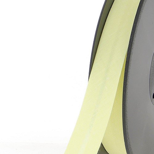 Biais polycoton 20 mm au mètre - Jaune vanille (909) Biais polycoton 20 mm au mètre - Jaune vanille (909)