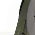 Biais polycoton 20 mm au mètre - Kaki foncé (989)