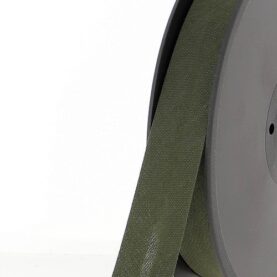 Biais polycoton 20 mm au mètre - Kaki foncé (989)