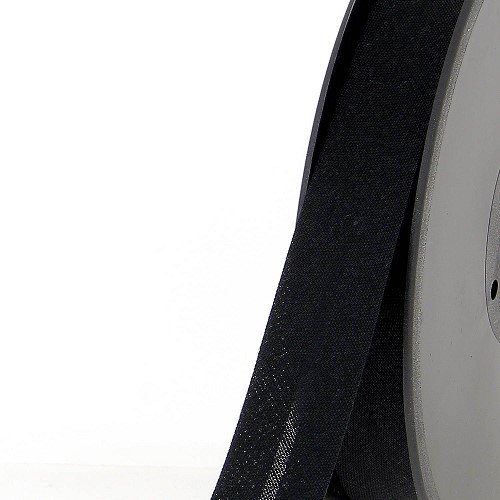 Biais polycoton 20 mm au mètre - Noir (901) Biais polycoton 20 mm au mètre - Noir (901)