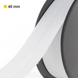 Biais polycoton 40 mm au mètre - Blanc (902)