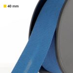 Biais polycoton 40 mm au mètre - Bleu France (871)